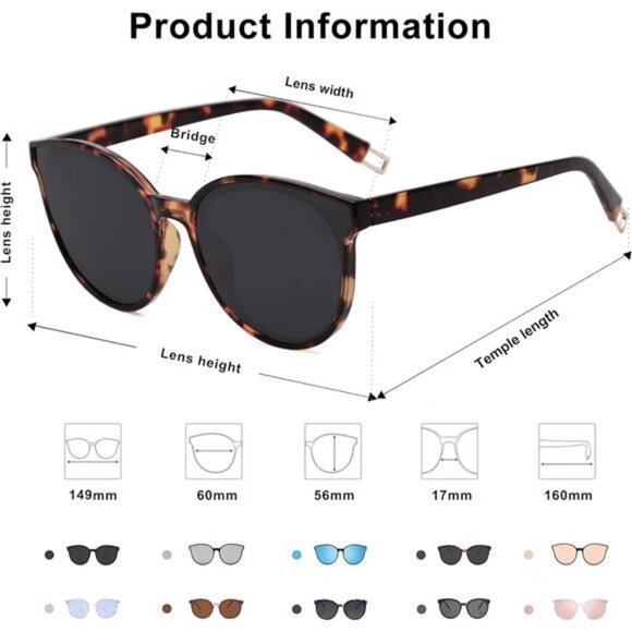 New Oversized  Round Sunglasses for‎ Women and Men main image 2